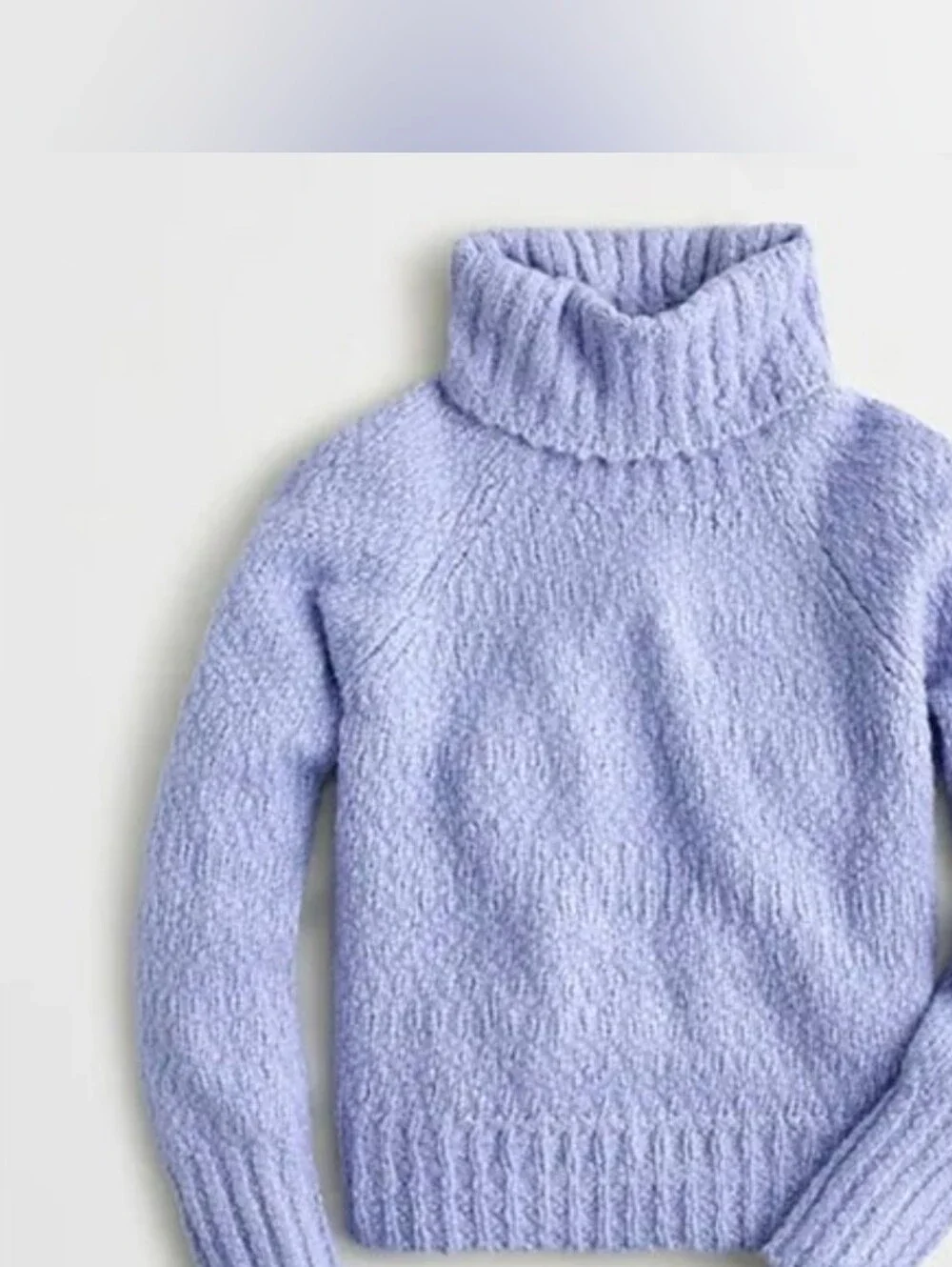 J. Crew Chunky alpaca turtleneck sweater, Periwinkle, Size Large